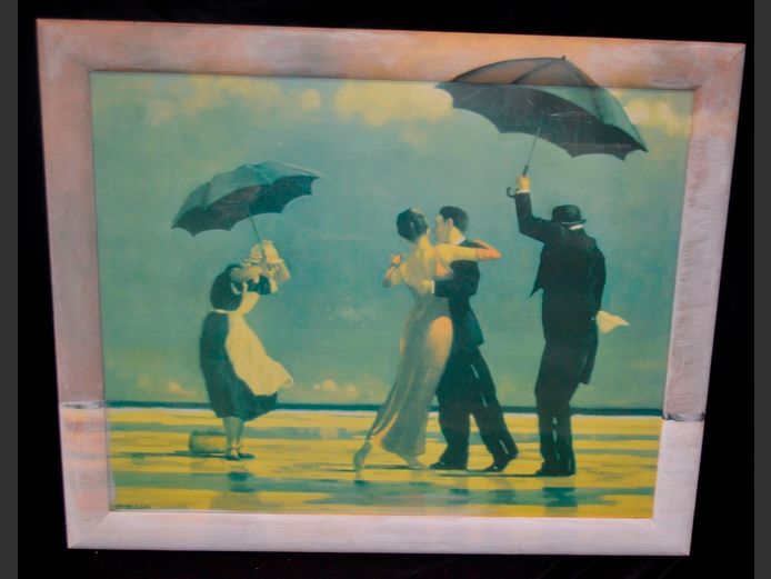 FRAMED PRINT "DANCING COUPLE", 85 x 67cm