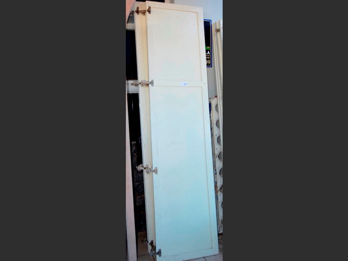 LOT OF 4: CREAM PAINTED CUPBOARD DOORS, 238 x 58cm