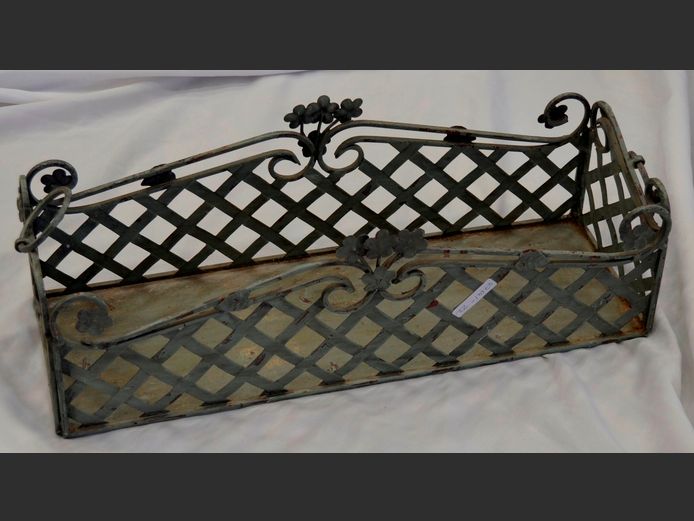 METAL WINDOW BOX, 55 x 19 x 18cm