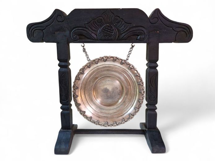 Traditional Gong on Decorative Stand