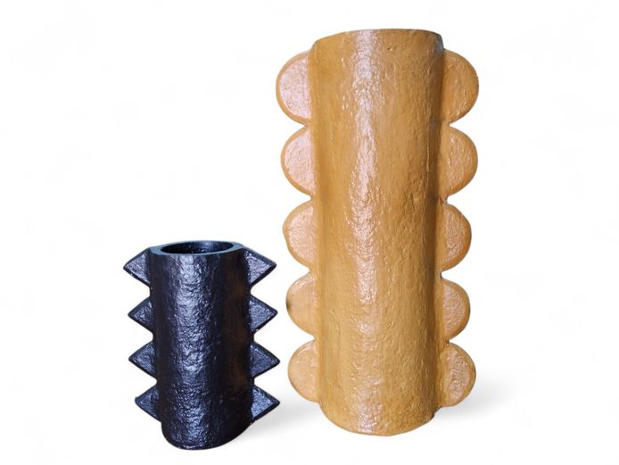 Modern Aesthetic Handcrafted Mude Vases 