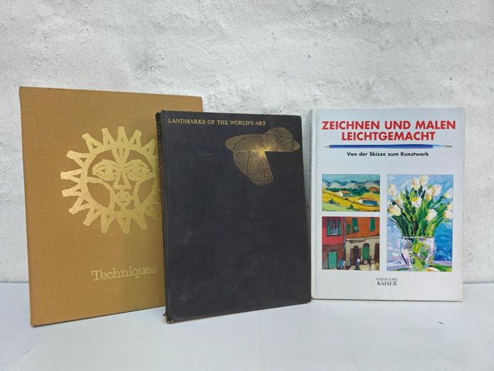 Vintage Art & Drawing Books: Landmarks, Techniques, German Guide