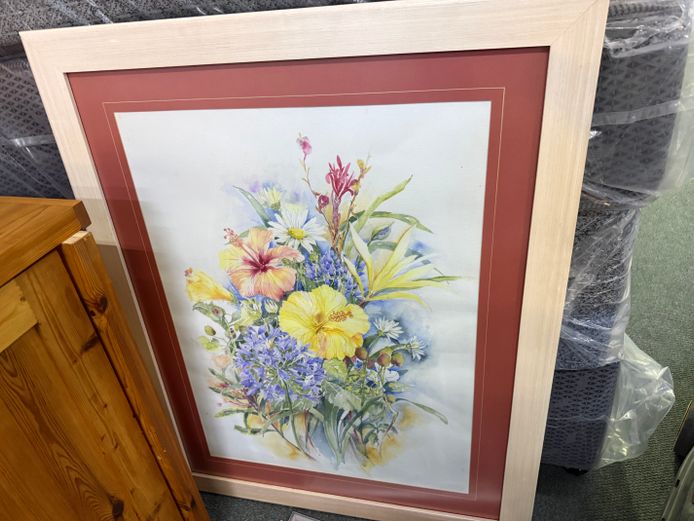Watercolor Flower Print - Framed 