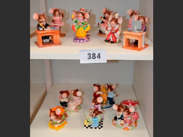 COLLECTION FUNCTION ARTS MICE FIGURINES