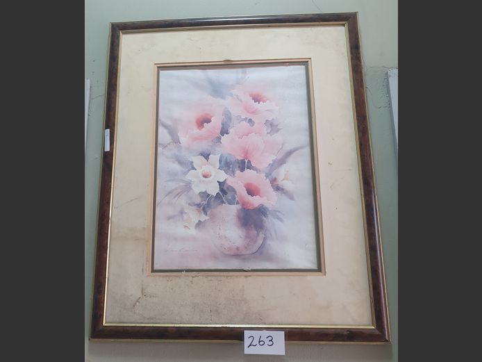 FRAMED PRINT "FLOWERS IN VASE", 30 x 40cm