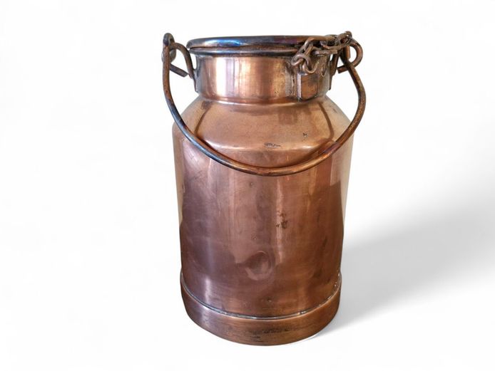 Medium Antique Copper Milk Can
