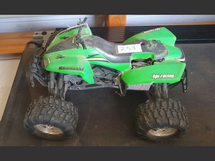 KAWASAKI HPI-RACING PETROL RC QUAD BIKE WITH REMOTE [Untested]