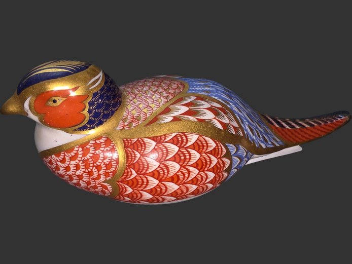 ROYAL CROWN DERBY IMARI PHEASANT PAPERWEIGHT