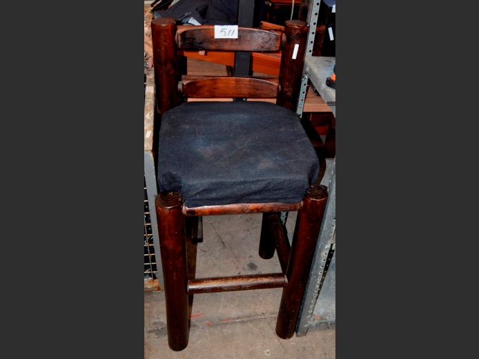 LOG CABIN STYLE BAR CHAIR, 78cm High