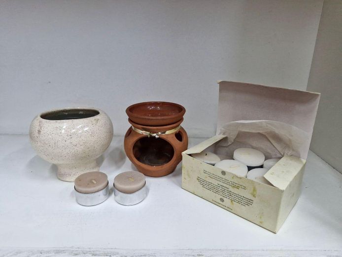 Oil Burner & Candle Holder Set with Tealight Candles