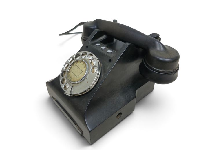 Vintage Black Bakelite Rotary Telephone