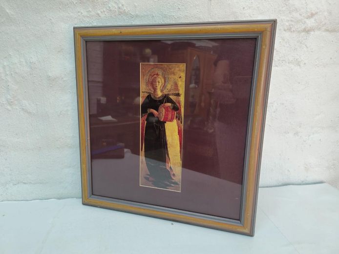 Framed Renaissance-Style Angel Print