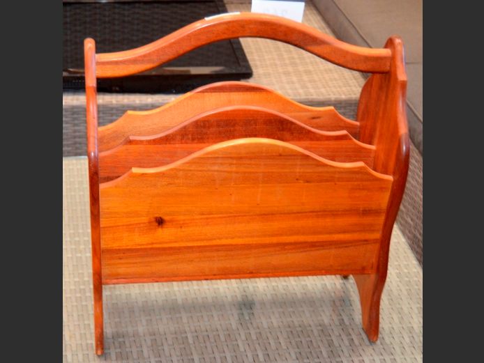 BLACKWOOD MAGAZINE STAND, 43 x 21 x 47cm