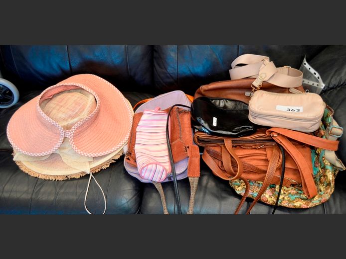 ASSORTED HANDBAGS & HATS