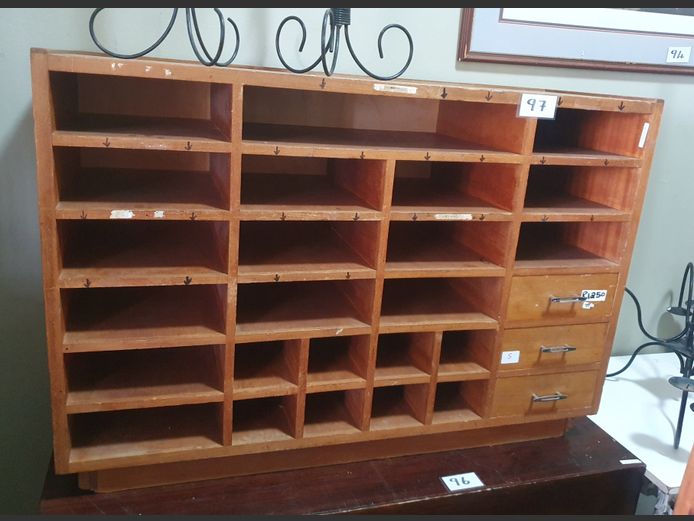 TEAK 3-DRAWER MULTI CUBE SHELF, 107 x 37 x 72cm