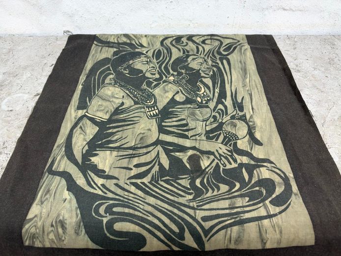 Mid-Century African Batik Textile Art Panel - Unframed