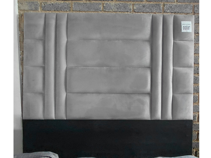 GREY VELVET HEADBOARD
