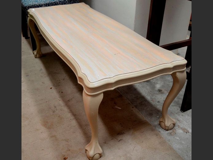 BALL & CLAW PAINT TECHNIQUE COFFEE TABLE, 120 x 48 x 41cm