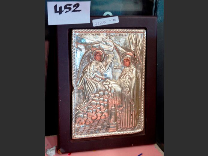 FRAMED 925 SILVER RELIGIOUS ARTWORK, 18.5 x 13cm