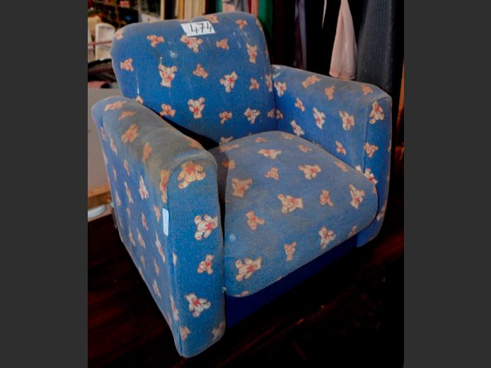 BLUE CHILDREN'S ARMCHAIR [Needs a good clean]