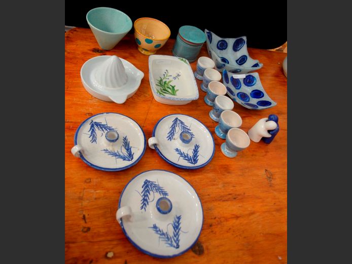 LEMON SQUEEZER, CANDLE HOLDERS, EGG CUPS, etc