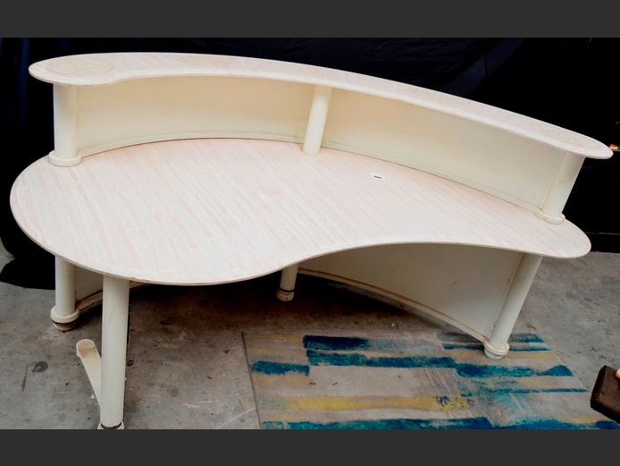 PAINT TECHNIQUE RECEPTION COUNTER, 210 x 110 x 115cm