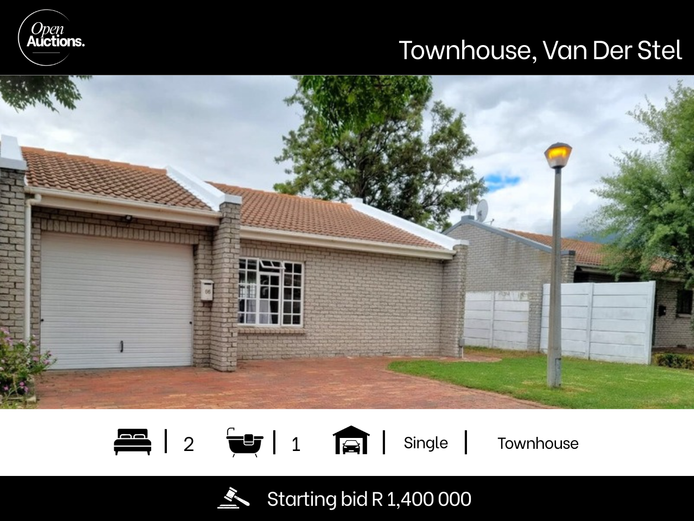 2 Bedroom Townhouse, Van der Stel