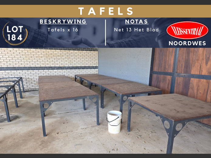 TAFELS X 16 (13 HET N BLAD )