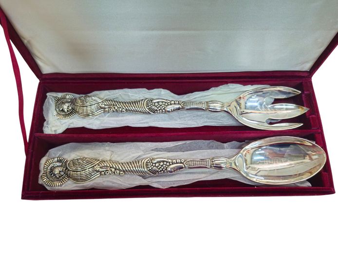 Godinger Silver-Plated Turkey Salad/Serving Set in Presentation Box