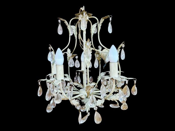 French Style Chandelier with Faux Crystal Drops