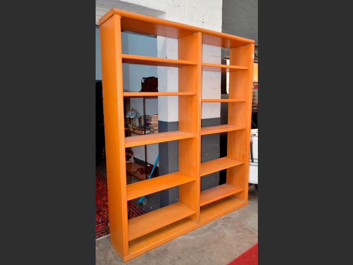 OAK MULTI-TIER SHELF, 185 x 35 x 20cm
