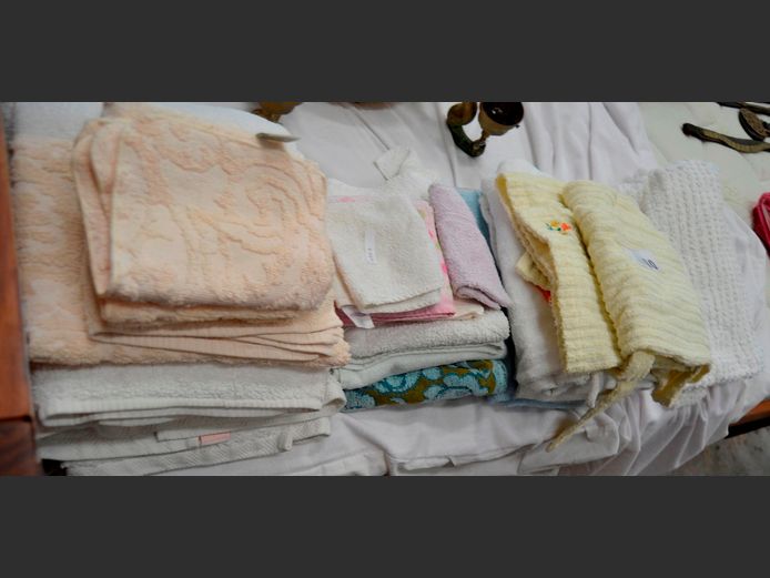 HAND TOWELS, FACECLOTHS, BATH ROBES, etc