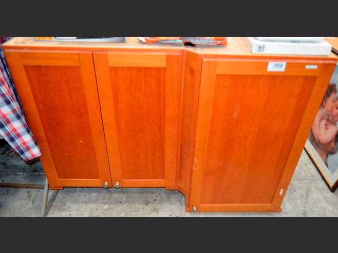 CHERRYWOOD 3-DOOR WALL MOUNT CABINET, 137 x 41 x 102cm