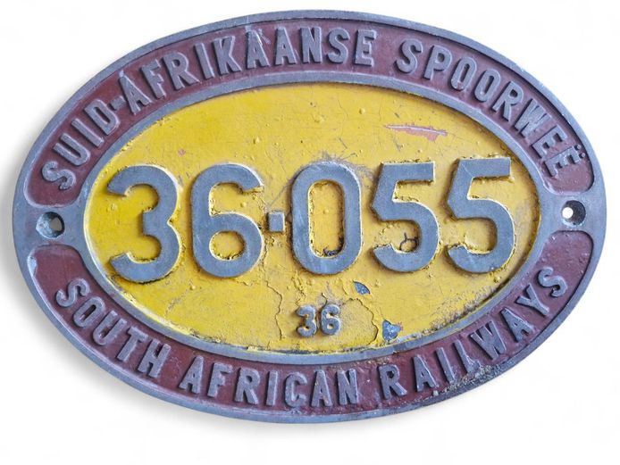 Cast Aluminum SAR Locomotive Number Plate