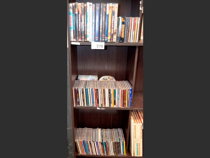 LOT ON 3 SHELVES: DVD's & CD's