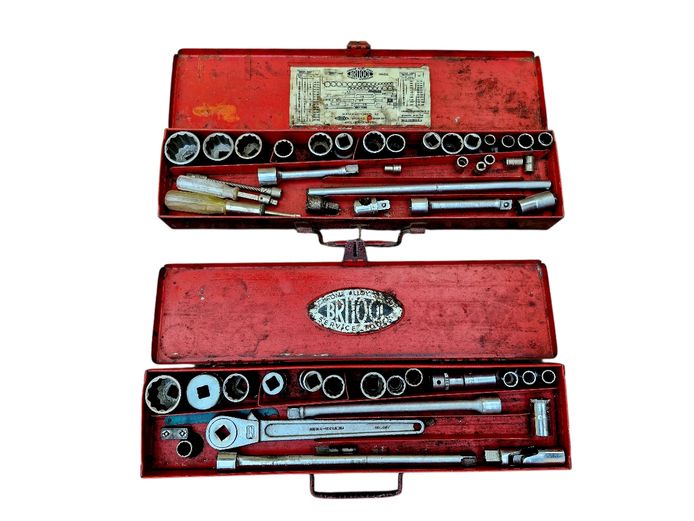 Steel Socket Sets in Britool Metal Cases