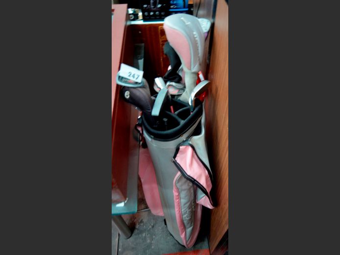 DUNLOP GOLF BAG WITH 12  LADIES CLUBS