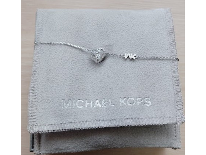 MICHAEL KORS STERLING SILVER CHAIN NECKLACE 
