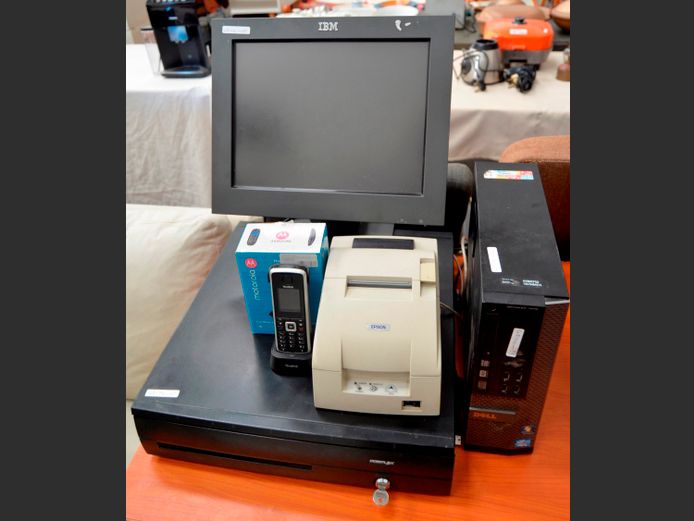 POSIFLEX POINT OF SALE SYSTEM WITH EPSON SLIP PRINTER [Switches on, untested further]