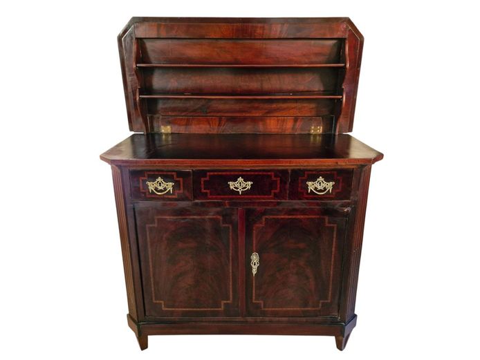 19th Century Mahogany Flip Top Sideboard Dry Bar