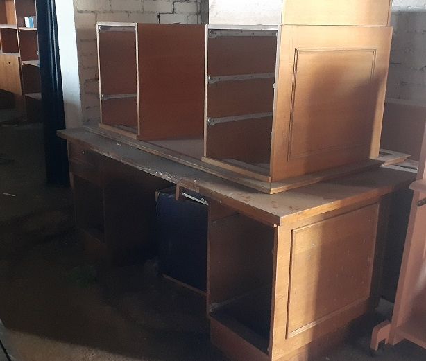 Wooden office desk scrap