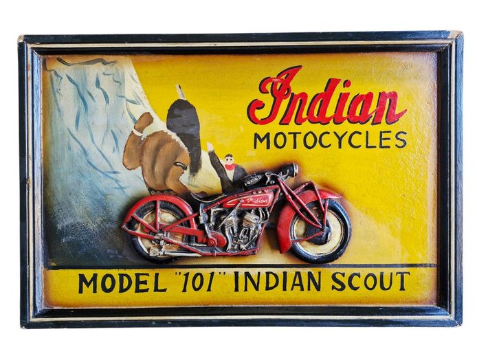 Indian Motorcycles Man Cave Advertising Art
