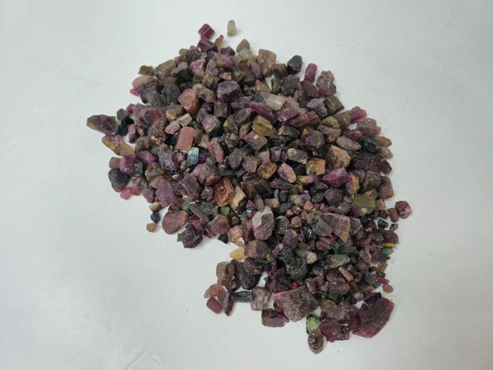 Lot of Natural Rough Multi-Color Tourmaline Gemstone Crystals