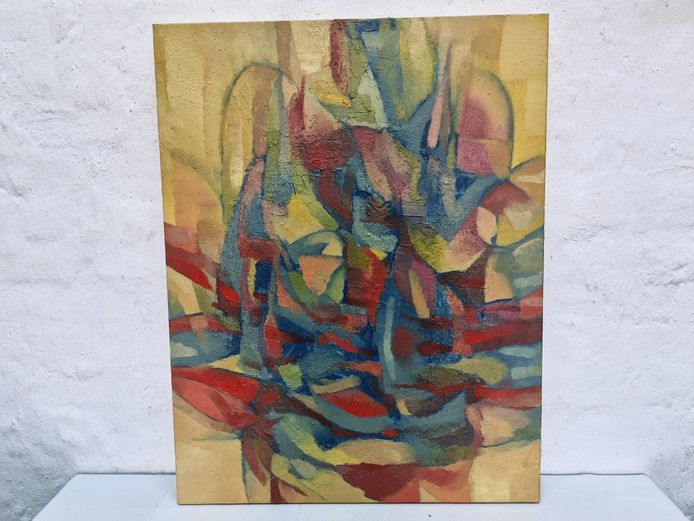 Abstract Art Oil Painting on Framed Canvas