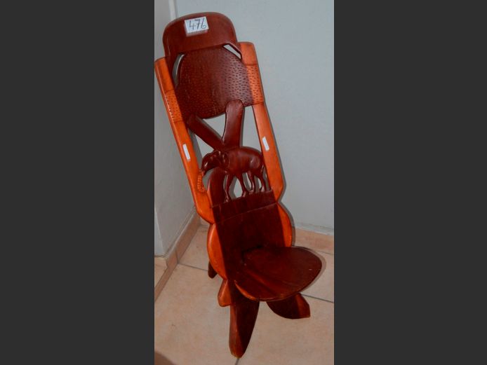 CARVED AFRICAN CHAIR