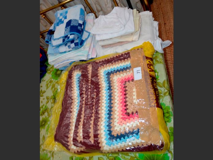 CROCHETED BLANKET, BATH TOWELS, HAND TOWELS, PILLOWCASES, etc
