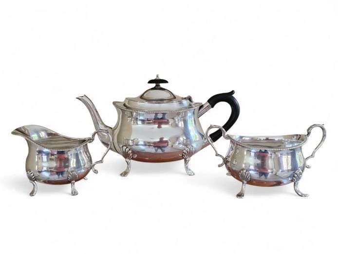 William Hutton & Sons "Cross Arrows" 3-Piece Tea Set