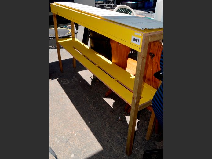 YELLOW 2-TIER SHELF, 175 x 31 x 101cm