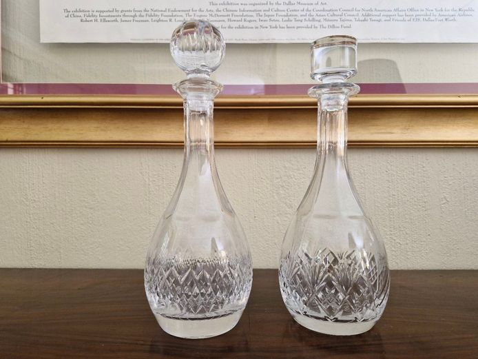 Vintage Heavy Cut Crystal Decanters