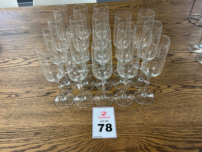 Lot wine glasses